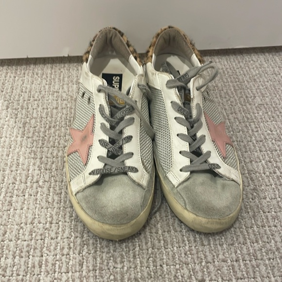 Golden Goose Shoes - Golden Goose with pink star and leopards back